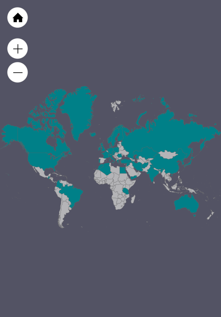 Weltkarte Weltenbummler-Challenge 2023 Stand März